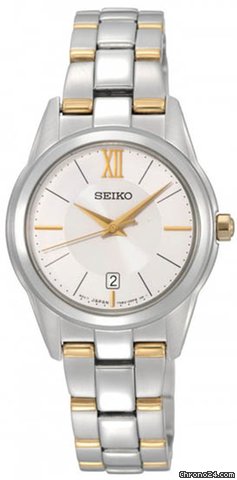 Seiko Silver Dial Two Tone Stainless Steel Ladies Watch SXDC81