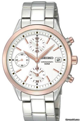 Seiko Chronograph Stainless steel Ladies Watch SNDY42