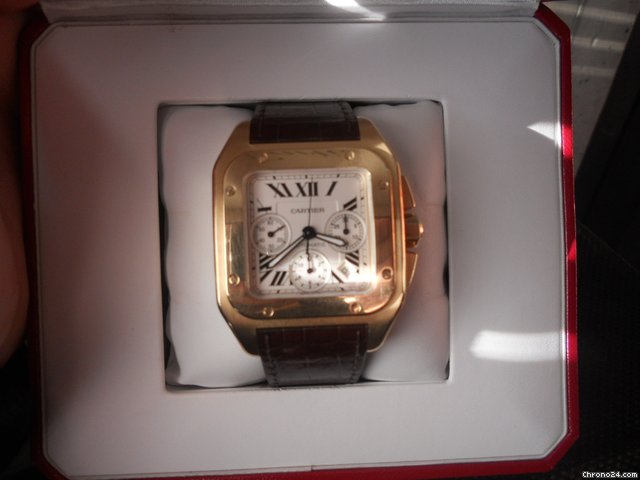 Cartier SANTOS 100 XL CHRONOGRAPH YELLOW GOLD AUTOMATIC