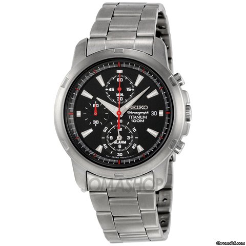 Seiko Titanium Chronograph Mens Watch SNAE47