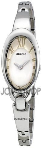 Seiko White Dial Stainless Steel Bangle Ladies Watch SUJE47