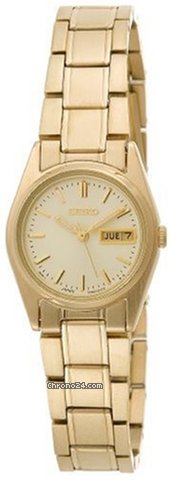 Seiko Gold-Tone Ladies Bracelet Watch SXA122