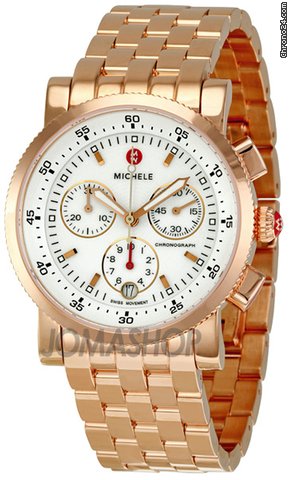 Michele Sport Sail Rose Gold Ladies Watch MWW01C000064