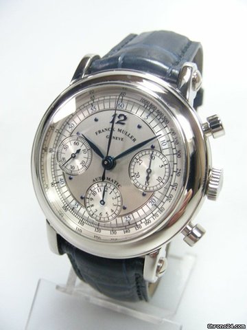 Franck Muller Chronographe 7000CC or blanc/cuir WATCHES 2