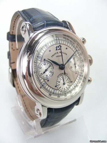 replica Franck Muller Chronographe 7000CC or blanc/cuir WATCHES 1