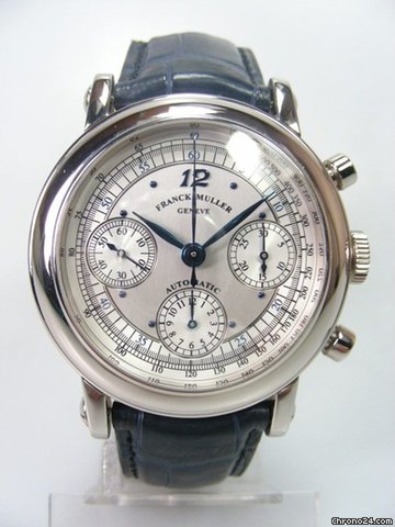 Franck Muller Chronographe 7000CC or blanc/cuir