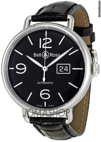 Bell & Ross WW1 Grande Date Black Dial Automatic Mens Watch BRWW196-BL-ST