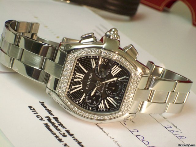replica Cartier Roadster Chrono briljanten lunette WATCHES 1 