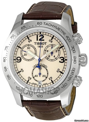 Tissot V8 Steel Chronograph Brown Mens Watch T36.1.316.72