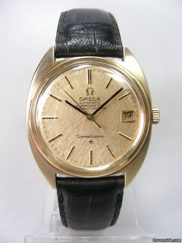 Omega Constellation certifiee chronomEtre plaquee or jaune