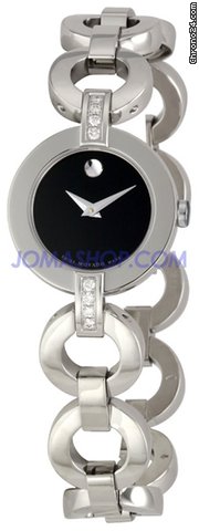 Movado Ladies Bela Moda Stainless Steel Bracelet Watch 0606263