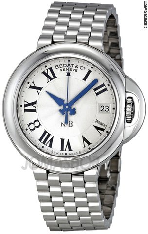 Bedat & Co No. 8 Opaline Guilloche Dial Stainless Steel Automatic Ladies Watch 828-011-600