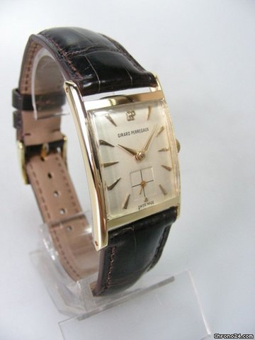 replica Girard Perregaux Rectangulaire vintage en or jaune WATCHES 1 