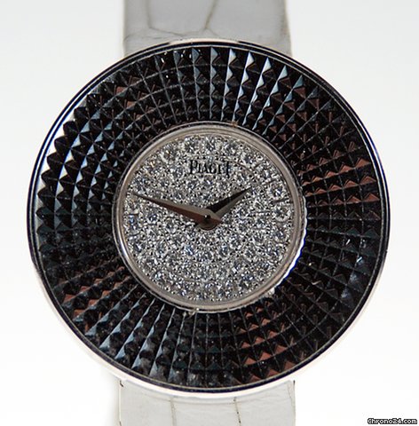 Piaget 18K W/G, Pave Diamond Dial, Quartz Watch P10018