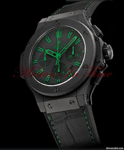 Hublot Big Bang "All Black-Green" Chrono 44.5mm Limited 500 Pieces