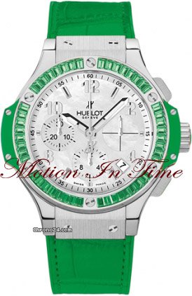 Hublot BIG BANG TUTTI FRUTTI "GREEN APPLE" STAINLESS BAGUETTE 41mm