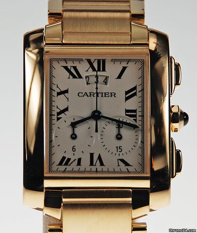 Cartier 18K Y/G TANK FRANCAISE CHRONO, GENTS -