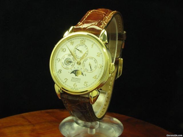 Movado 18kt Gold Herrenuhr Ewiger Kalender, Limitiert