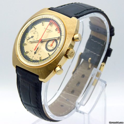 replica Longines 18ct Gold Nonius 1972 Rare Vintage Chronograph - Vernier Sca WATCHES 1 
