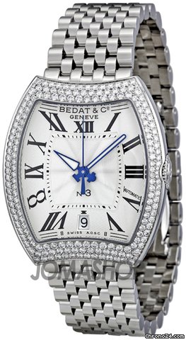 Bedat & Co No. 3 Opaline Guilloche Dial Diamond Bezel Ladies Watch 315.031.100