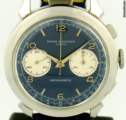 replica Baume & Mercier Super Jumbo Chronograph circa 1980's WATCHES 1 