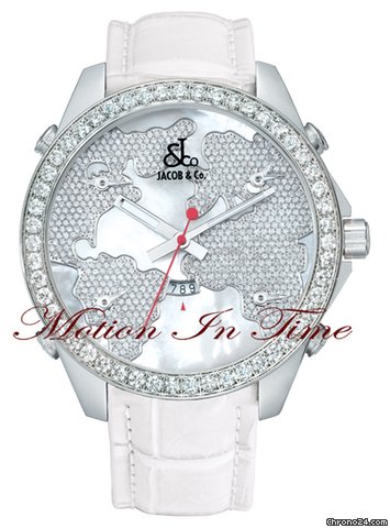 Jacob & Co. "THE WORLD IS YOURS" 5-TIMEZONE 40mm -RARE- FULL DIAMOND