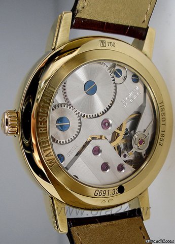 replica Tissot T-Gold Sculpture Line 42.4mm 18k Gold Power Reserve WATCHES 1 