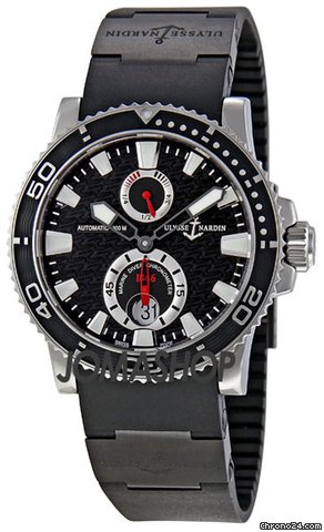 Ulysse Nardin Maxi Marine Diver Black Dial Mens Watch 263-33-3C-82