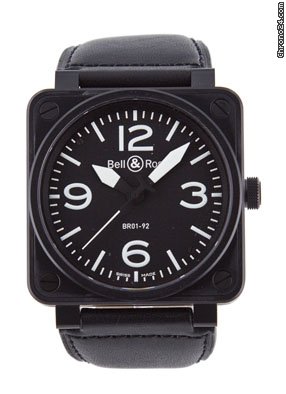 Bell & Ross Aviation Black Dial Automatic 46 MM Mens Watch BR01-92-CB