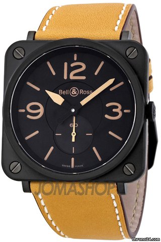 Bell & Ross Aviation Heritage Black Dial Ceramic Unisex Watch BRS-HERITAGE