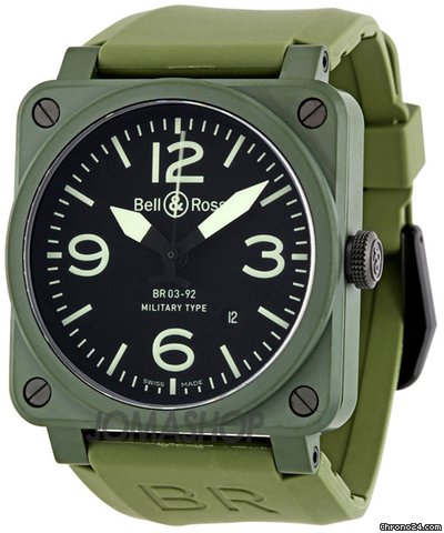 Bell & Ross Military Khaki Ceramic Mens Watch BR0392-CERAM-MIL
