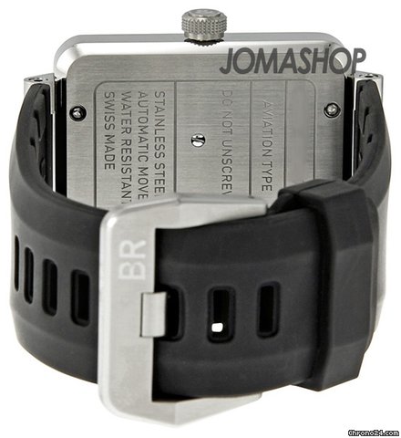 replica Bell & Ross Grande Date Black Dial Black Rubber Mens Watch BR0196-BL-ST WATCHES 1 
