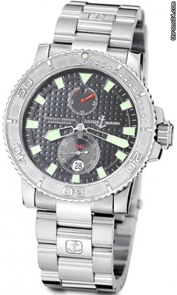 Ulysse Nardin Maxi Marine Diver Weinrot NEU incl MWST mit B & P