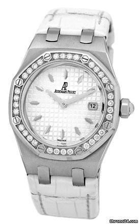 Audemars Piguet Lady's Stainless Steel  Diamond Lady Royal Oak Offshore Strapwatch