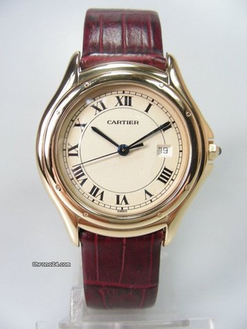 Cartier Cougar grande taille or jaune/cuir