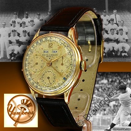 replica Baume & Mercier Dato-Compax  New York Yankees - Team of 1961 18 Kt Gold WATCHES 1 
