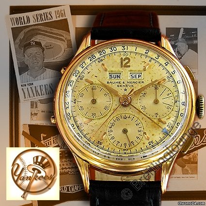 Baume & Mercier Dato-Compax  New York Yankees - Team of 1961 18 Kt Gold