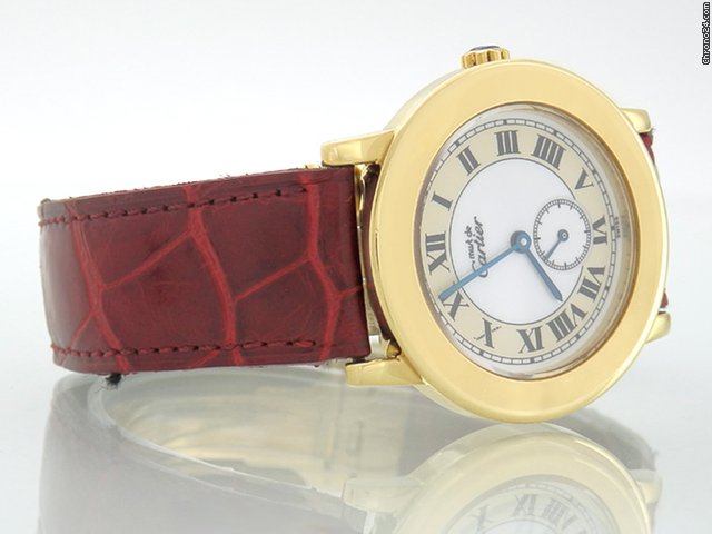 replica Cartier "must de Cartier" - Silber/vergoldet, Quarz, Leder WATCHES 1 