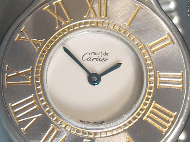 replica Cartier "must de Cartier" Damenuhr, Stahl/Gold WATCHES 1 