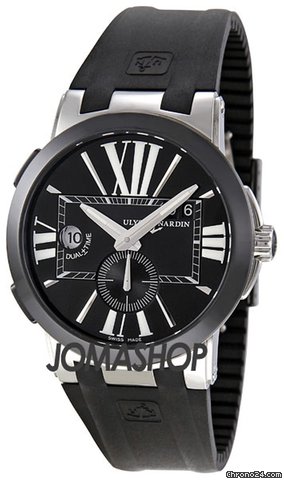 Ulysse Nardin Executive Dual Time Black Dial Automatic Mens Watch 243-00-3-42