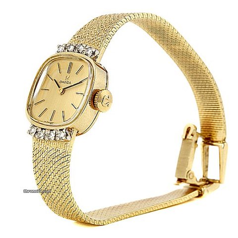 replica Omega Vintage Ladies 14k Yellow Gold Diamond Watch WATCHES 1 