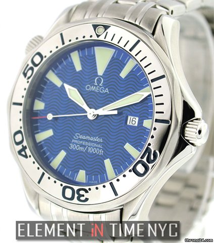 Omega Seamaster 300m Chronometer Blue Wave Dial 2255.80.00