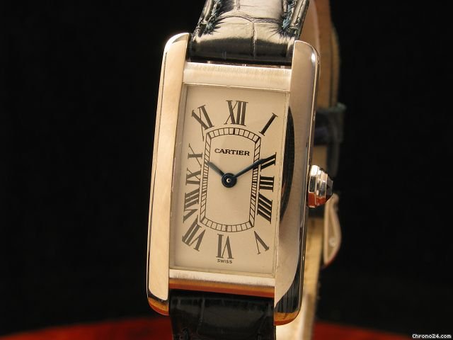 replica Cartier Tank Americaine Large 18kt Wei gold / Gold Damenuhr WATCHES 1 