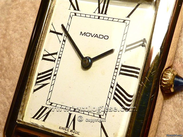 replica Movado Tank Vintage 1960's - Solid Gold WATCHES 1 