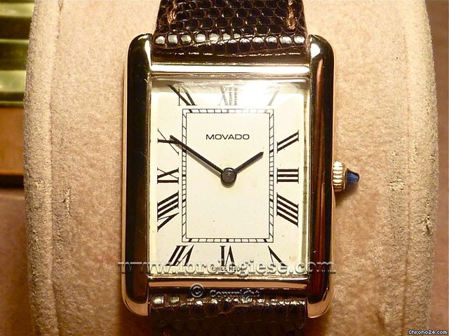 Movado Tank Vintage 1960's - Solid Gold