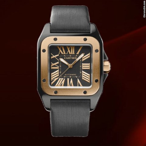 Cartier Santos 100 Black Medium Size