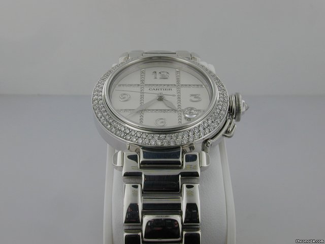 Cartier 18k White Gold  Diamond Dial Ladies Pasha