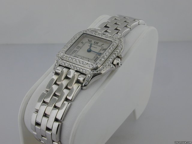replica Cartier Panther Ladies Pre-Owned White Gold with diamo WATCHES 1 