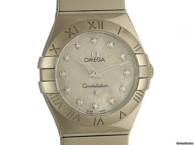 Omega Constellation Ladies Mini Diamond Perlmutt 24mm