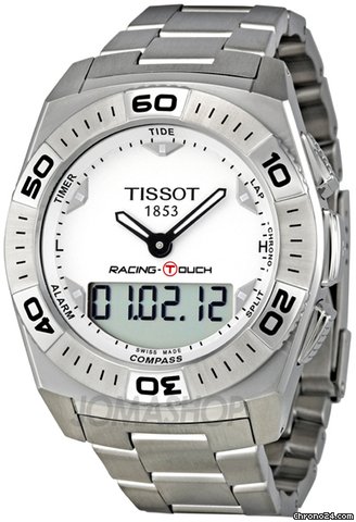 Tissot Racing Touch Silver Dial Stainless Steel Mens Watch T0025201103100